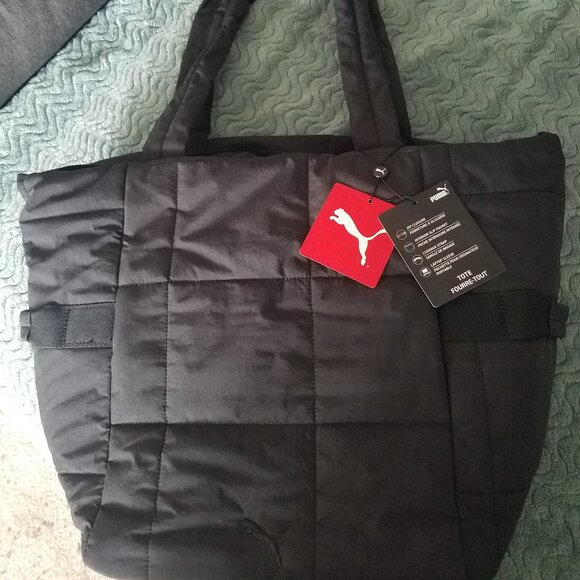 Black Puma puffer tote large - Picture 1 of 5